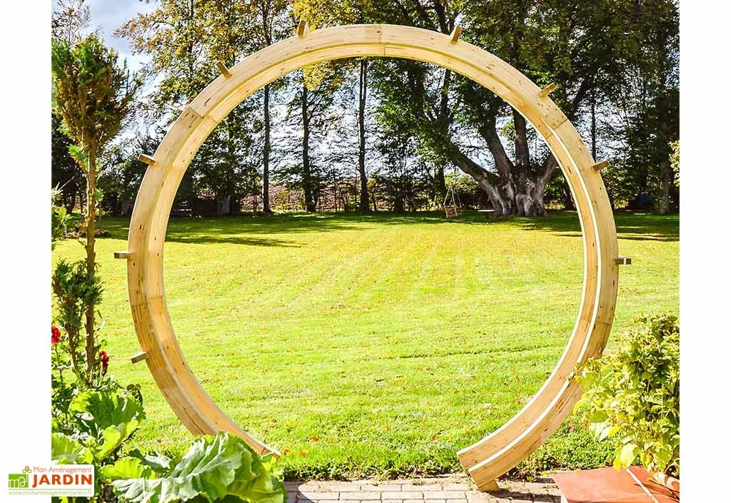 Arche De Jardin En Bois Traité - 245 X 29 X 221 Cm 2 Arche De Jardin En Bois Traité - 245 X 29 X 221 Cm – Image 2
