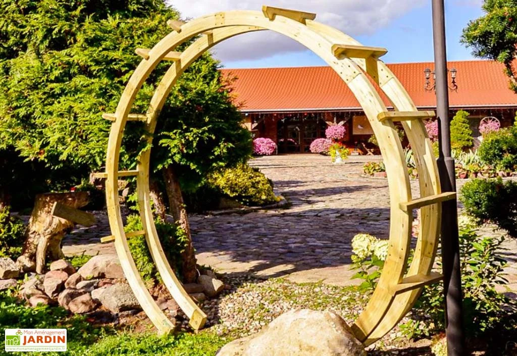 Arche De Jardin En Bois Traité - 245 X 29 X 221 Cm 1 Arche De Jardin En Bois Traité - 245 X 29 X 221 Cm