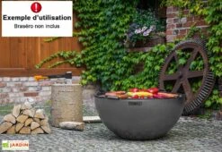 Grille De Cuisson Ronde En Acier Brut Pour Braséro Premium -Promos Grillet Jardin Boutique grille cuisson ronde acier galvanise brasero premium cookking 2 1