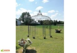 Gloriette En Fer Forgé - Fleurdelisée ∅ 3,00 M -Promos Grillet Jardin Boutique kiosque fer forge fleurdelisee 3m godart