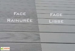 Lames De Terrasse En Composite Pleines Et Réversibles 25 M² -Promos Grillet Jardin Boutique lames terrasse composite reversibles gris 2