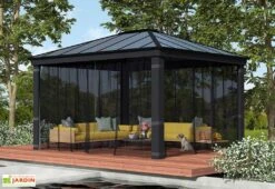Moustiquaires En Polyester Pour Pergola Dallas Palram – Lot De 4 -Promos Grillet Jardin Boutique moustiquaires pergola dallas palram 4