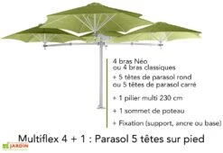 Pilier Multimâts 230 Cm Pour Composition De Parasol Paraflex -Promos Grillet Jardin Boutique parasol 5 tetes sur pied umbrosa