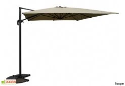 Parasol Déporté Carré En Aluminium Et Polyester 3,2 X 3,2 M 7 Parasol Déporté Carré En Aluminium Et Polyester 3,2 X 3,2 M -Promos Grillet Jardin Boutique parasol deporte aluminium polyester beausoleil deauville 32x32m 3