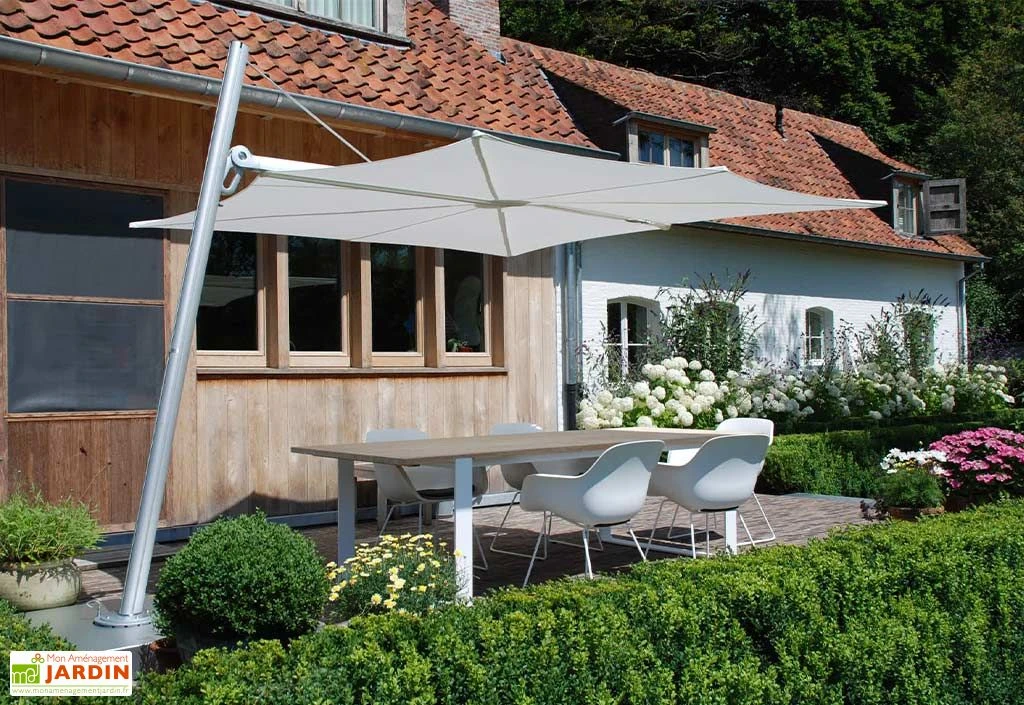 Parasol Déporté 250 Cm - Spectra Incliné Toile Solidum 6 Parasol Déporté 250 Cm - Spectra Incliné Toile Solidum – Image 6