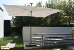 Parasol Carré En Aluminium 250 Cm - Infina Toile Solidum -Promos Grillet Jardin Boutique parasol infina carre 250cm umbrosa 2