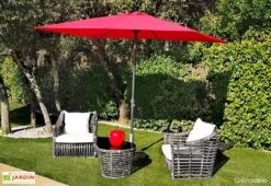 Parasol Rectangulaire Inclinable En Aluminium Et Polyester Tilt 2 X 3 M -Promos Grillet Jardin Boutique parasol rectangulaire inclinable aluminium polyester tilt grenadine