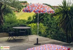 Parasol Rond En Tissu Et Métal ø 167 Cm – Pomegranate -Promos Grillet Jardin Boutique parasol rond pomegranate 01