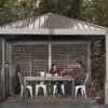 Pergola Autoportée En Aluminium Avec Brise-vues En Lames 13 M² – Nanda