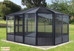 Pavillon De Jardin Fermé En Aluminium Et Acier Galvanisé Charleston 14,7 M²