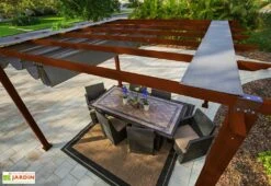 Paragon Pergola En Aluminium Effet Bois Florida 12,25 M² 11 Paragon Pergola En Aluminium Effet Bois Florida 12,25 M² -Promos Grillet Jardin Boutique pergola alu effet bois florida 12m2 marron fonce