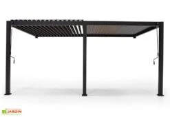 Pergola Bioclimatique Adossée En Aluminium Anthracite 15,9 M² - Ombréa 8 Pergola Bioclimatique Adossée En Aluminium Anthracite 15,9 M² - Ombréa -Promos Grillet Jardin Boutique pergola aluminium bioclimatique adossee ombrea 712645