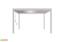 Pergola Bioclimatique Ombréa En Aluminium 4 X 4 M Autoportée - Blanche -Promos Grillet Jardin Boutique pergola bioclimatique 4x4m carree ombrea 15 728547