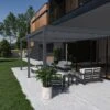Pergola Bioclimatique Ombréa En Aluminium 4 X 6 M Adossée - Anthracite