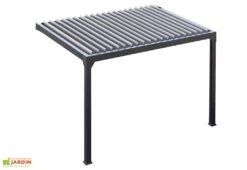 Pergola Bioclimatique Motorisée Adossée En Alu Noir – Actual 4 X 3 M