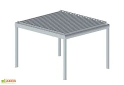 Pergola Bioclimatique Autoportée En Alu Avec Lames Motorisées Hostun II -Promos Grillet Jardin Boutique pergola bioclimatique aluminium motorisee hostun blanc