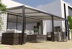 Pergola Bioclimatique Adossée En Aluminium 3 X 6 M - Canberra