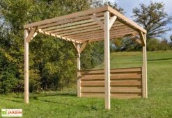 Pergola Modulable En Bois Douglas 2,90 X 2,90 M 9 Pergola Modulable En Bois Douglas 2,90 X 2,90 M -Promos Grillet Jardin Boutique pergola bois modulable 1 paroi mon petit potager