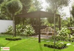 Pergola Bioclimatique Autoportée En Aluminium 12 M² + Store 4 M 11 Pergola Bioclimatique Autoportée En Aluminium 12 M² + Store 4 M -Promos Grillet Jardin Boutique pergola gris anth alu autoportee jardin 2