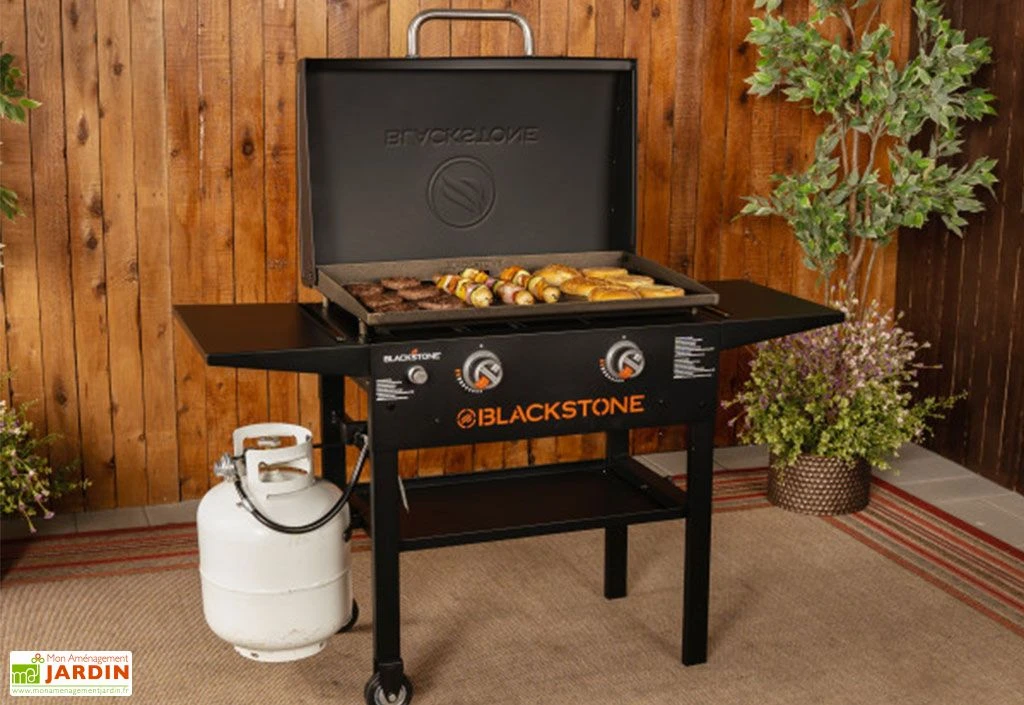 Plancha à Gaz 2 Brûleurs 34 KW Blackstone 28’’ + Couvercle 1 Plancha à Gaz 2 Brûleurs 34 KW Blackstone 28’’ + Couvercle