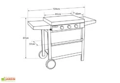 Plancha à Gaz 3 Brûleurs Sur Chariot En Métal Finesta -Promos Grillet Jardin Boutique plancha gaz chariot finesta 1