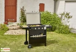 Plancha à Gaz 3 Brûleurs Sur Chariot En Métal Finesta -Promos Grillet Jardin Boutique plancha gaz chariot finesta 1