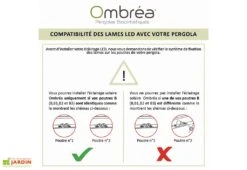 Kit éclairage Pour Pergola Ombréa 2 Lames – 3 M -Promos Grillet Jardin Boutique schema kit lampes led