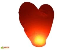 Lot 10 Lanternes Volantes Cœur Rouges