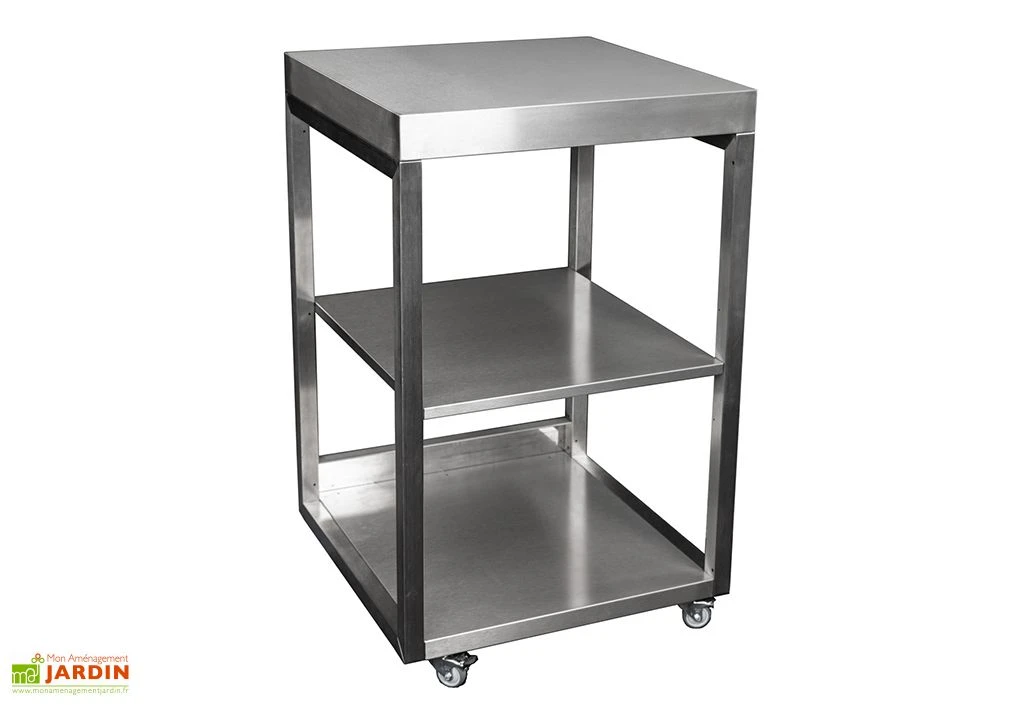 Table D’appoint En Acier Inoxydable 62 X 62 Cm - MOBT 60 1 Table D’appoint En Acier Inoxydable 62 X 62 Cm - MOBT 60