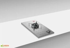 Table De Cuisson En Inox Avec Plancha à Gaz + Feu à Gaz + évier + Mitigeur Oasi 205C -Promos Grillet Jardin Boutique table de cuisson inox oasi 205c 5 1 1