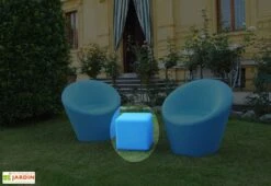 Cube De Jardin Lumineux Fluo Polyéthylène (plusieurs Couleurs) -Promos Grillet Jardin Boutique tabouret jardin mobilier lumineux fluo 4