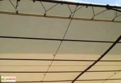 Toile Universelle En Polyester Pour Pergola Adossée 3 X 3 M -Promos Grillet Jardin Boutique toile universelle pergola adossee 3x3m ecrue