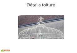 Gloriette En Fer Forgé - Fleurdelisée ∅ 2,40 M -Promos Grillet Jardin Boutique toiture gloriette fer forge blanc godart ferronnerie