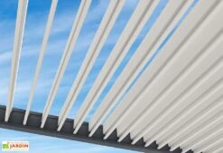 Pergola Bioclimatique En Aluminium Lames Orientables Ombréa - 12 M² -Promos Grillet Jardin Boutique toiture lames orientables blanches pergola ombrea 15 728226