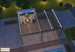 Pergola Bioclimatique Ombréa En Aluminium 4 X 6 M Autoportée - Anthracite -Promos Grillet Jardin Boutique toiture ouverte pergola bioclimatique 4x6 anthracite ombrea 15 728783